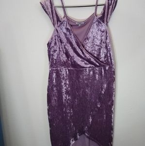 Purple velvet dress